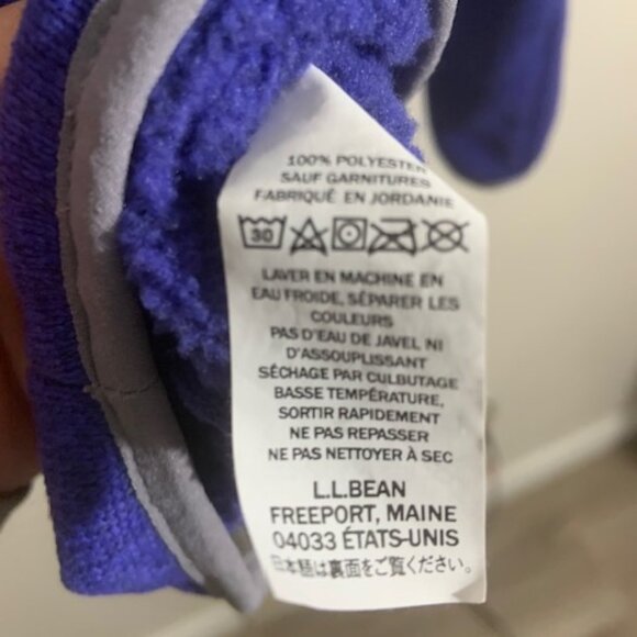 LL Bean Women's Blue Soft Warm 1/4 Zip Comfy Pullover Fleece - Size L - Picture 4 of 6